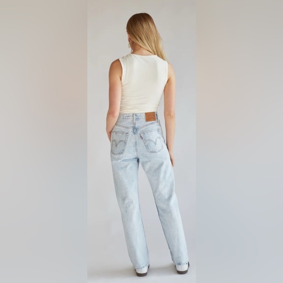 Levi's Denim - Levi's Blue Straight Leg Jeans Vintage-Inspired Classic